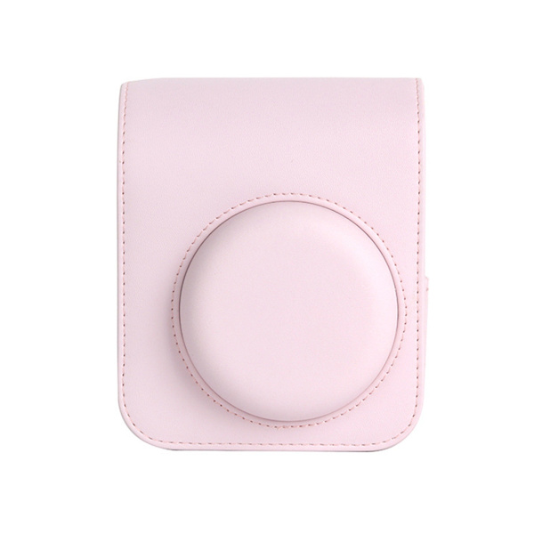 För Instax Mini 12 case Resväska PU-läder Mjuk axelväska för Fujifilm Film Camera Bag + Axelrem
