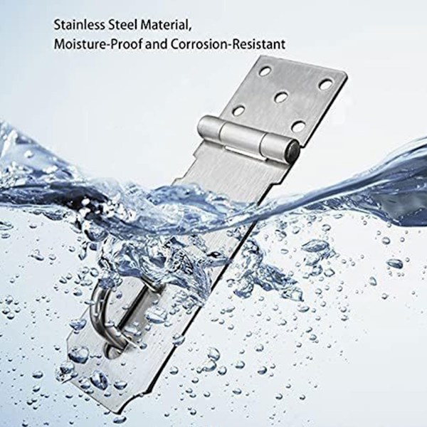Ruostumattomasta teräksestä valmistettu suojavaja Tukeva ja luotettava Shed Lock Hasp Door Riippulukko Hasp 2 set koti- ja yrityskäyttöön null - 4 inches