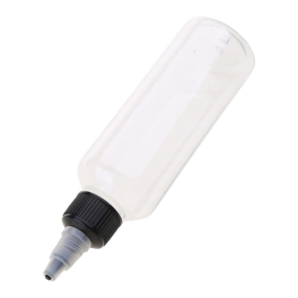 Förpackning med 10 Plastklämflaskor 100ml Fyrkantiga Flaskor med Spetsigt Lock