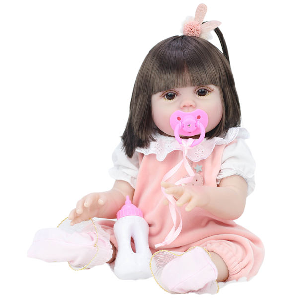 21 tum Sova för docka Actionfigur Föräldraskapsspel Leksakssimulering Mjuk vinyl Kaukasisk baby för docka Söta reborn barn