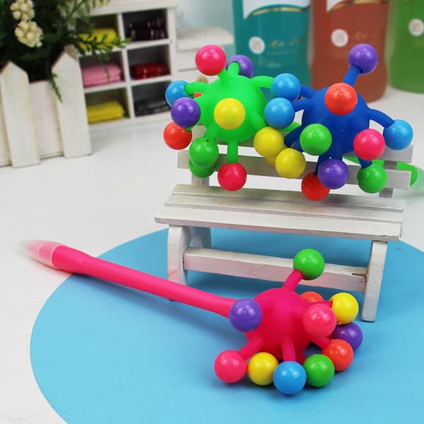 12 STK Funny Beads Kulepenn Dekompresjon kulepenn Gave for Kid Student