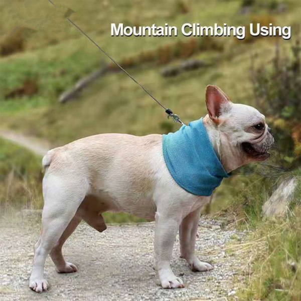 Dog Cooling Collar Neck Cool Wrap Dog Cooling Bandana Collar Cooling Dog Scarf Blue L