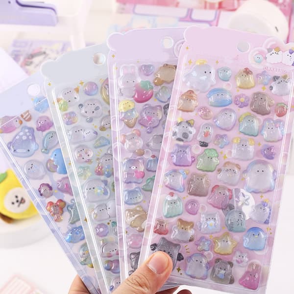 3D Resin Sticker Scrapbooking Sticker til Journal Notesbog Laptops Telefon Cover