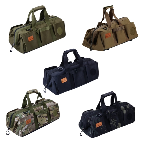 Heavy Duty Værktøj Opbevaringspose Multiple Purpose Bæretaske Stor kapacitet Værktøjstaske MC camouflage