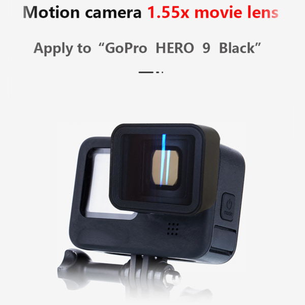 1,55X filmobjektiv bredbildsborstad Blu-ray högupplöst objektiv för Hero 9