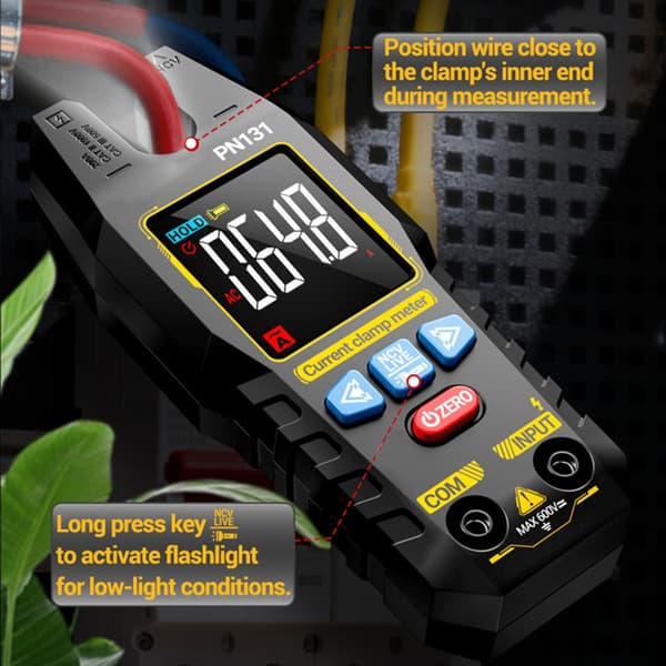 Digitaalinen pihtimittari 0-600V 200A virta True RMS ampeerimittari pihdit yleismittari
