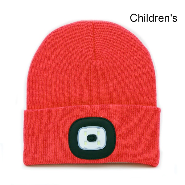 Hög ljusstyrka Barn Pannlampa Hatt USB Uppladdningsbar Hatt Nattbelysning Mössa Bright orange
