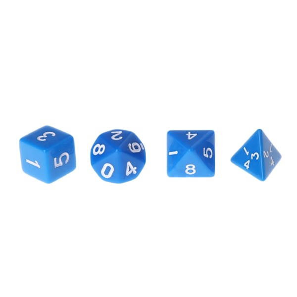 12 st/set flersidig polyhedral tärning D4 D6 D8 D10 D12 D20 D24 D30 D60 Dungeons Blue