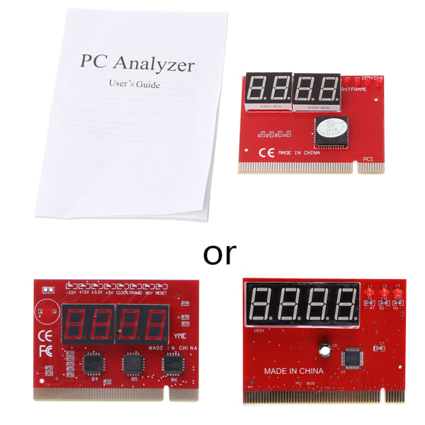 PC Computer Bundkort Analyzer Kit Digital PCI 4-cifret PCI & ISA PC Tester