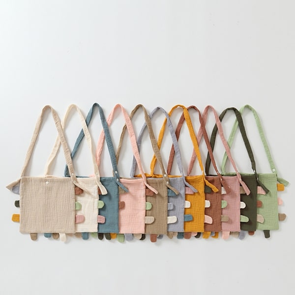 Crossbody-tasker Alsidig messenger-taske med stor kapacitet, afslappet børnetaske Light khaki