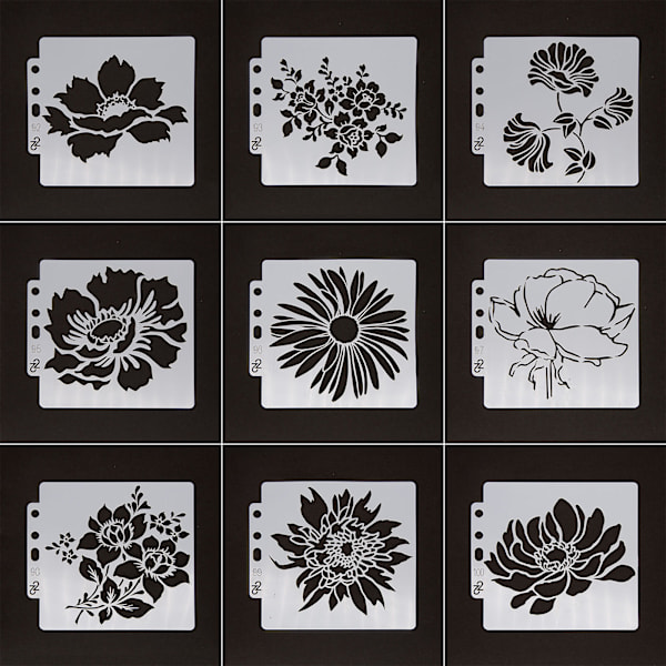 Hieno kukkastensiilimalli Scrapbooking kohokuviointi mould tee-se-itse albumikorttien valmistus maalausmalli