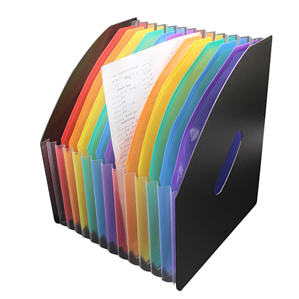 Accordian File Organizer 13 Pocket Expanding Folder Bærbar File Organizer Box A4 Harmonikamapper Magasinholdere