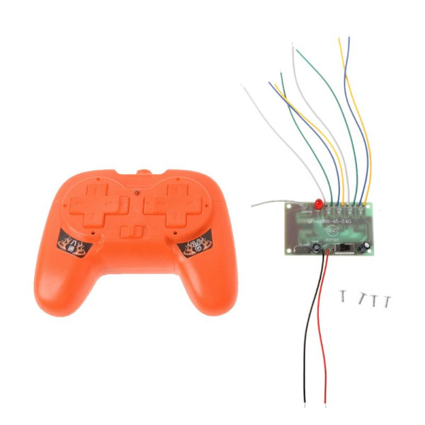 2,4G 8CH Fjärrkontroll med Receiver Board DIY-leksak för båt för tankbil 4-6V A
