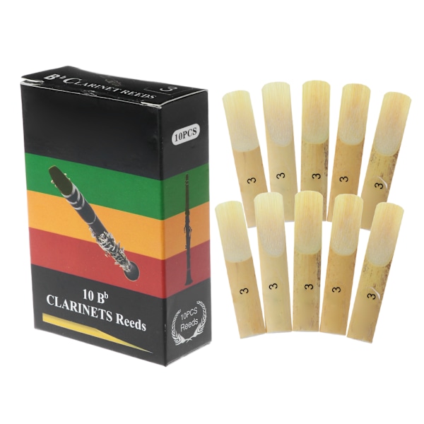 10 stycken bambu Bb-klarinettblad ersättningsdelar för träblåsinstrument B