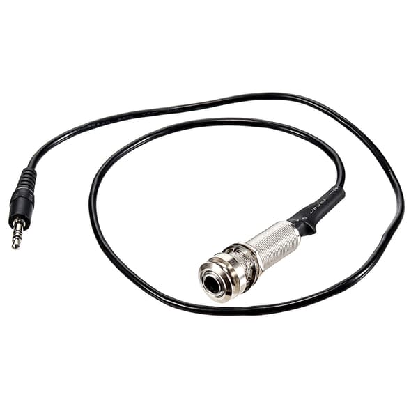 Snabbt Anslutande Gitarr Endpin Utgångsjack Piezo Kabeladapter 66cm Svart