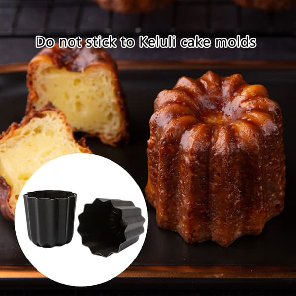 6 stk. Nonstick Bageforme til Cannele Kage Aluminium Legering Dessert Bageudstyr