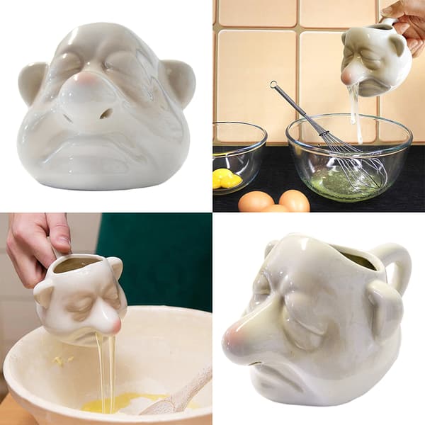 Kreativ Äggseparator Keramisk Äggula Vit Separator Hushållsmatlagning Ba