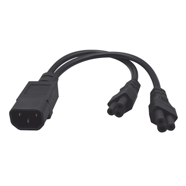 Y-splitter strømkabel ledning IEC320 C14 til C15+C15 forlængerledning til UPS PDU'er