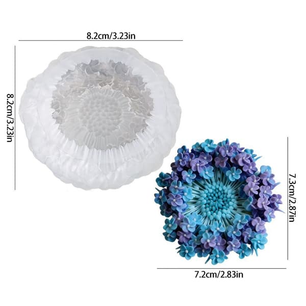 Elegant blomster silikoneform egnet til gør-det-selv-lys og håndværk