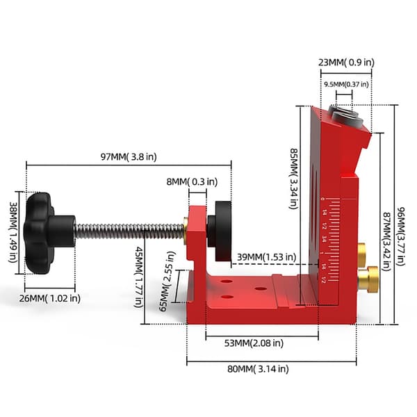 3 i 1 borrfixtur för pluggning, justerbar borrguide, stans