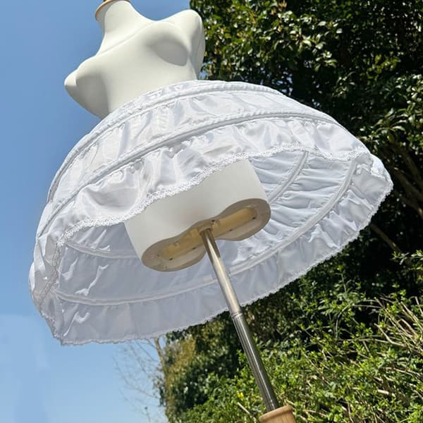 Utsvingt underskjørt med elastisk midje Prinsessekjoleforsterker 65 cm diameter