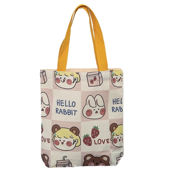 Handväska Mobilväska för flicka Kvinnor Student Mångsidig Bucket Bag Canvas Bag G