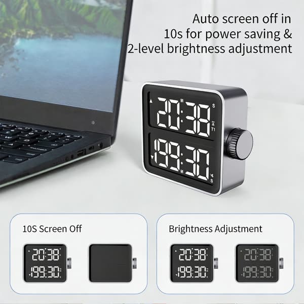 Moderne digital timer med dobbelt skærm LED-display til bagning, træning, studie