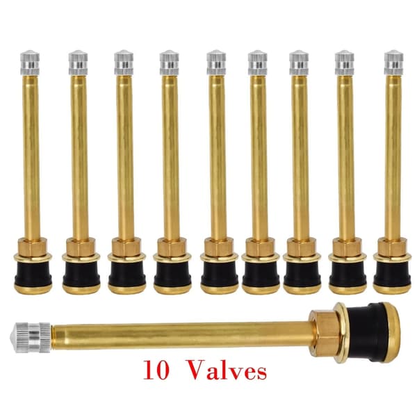 Högkvalitativa TR572 Mässingsventiler för Tunga Däck, 10-pack Universal