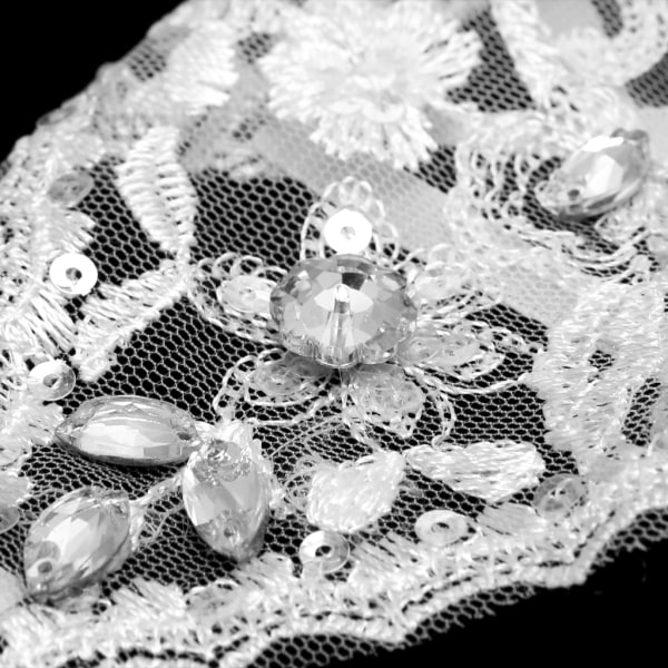 Par damer för strass spetshandskar Fingerlösa blomhandskar Brudbalshandskar för bröllopsfest Kostymer Accessori