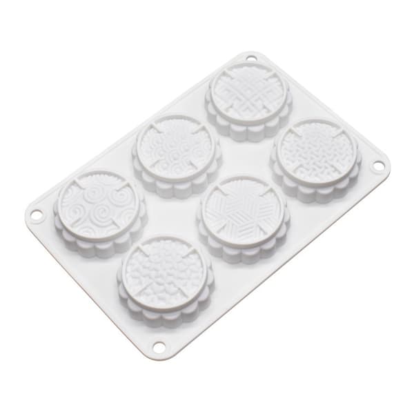 6 hål non-stick silikonfondant tårta Form Mould DIY