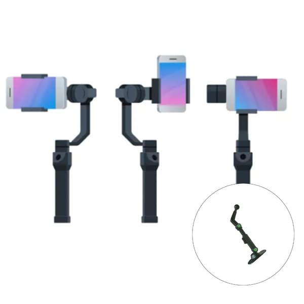Robust telefonholder mm kulehode limpute for sterk veibruk