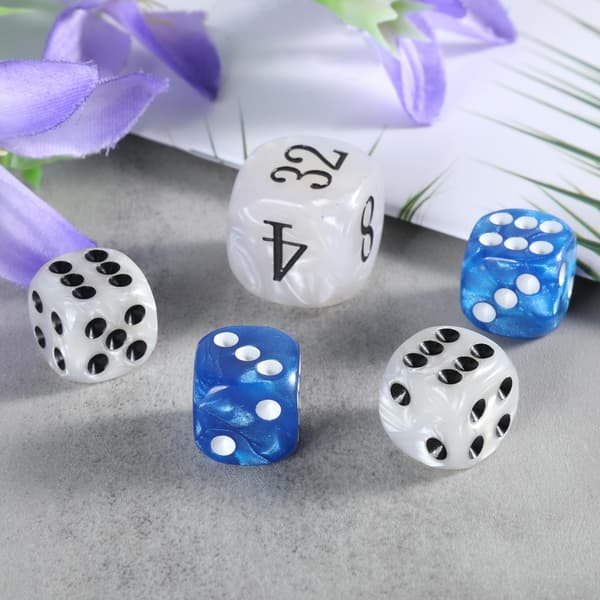 Akryl Backgammon Perler Terninger Sæt 22mm Doblingskube og Fire 16mm Terninger Sæt