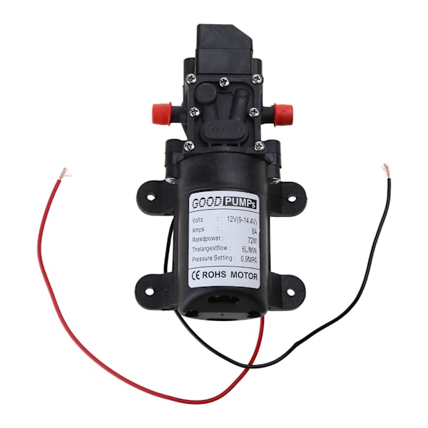 12V Membranvandpumpe 6 L/Min 130 PSI 12 Volt til DC til Ferskvandspumpe til