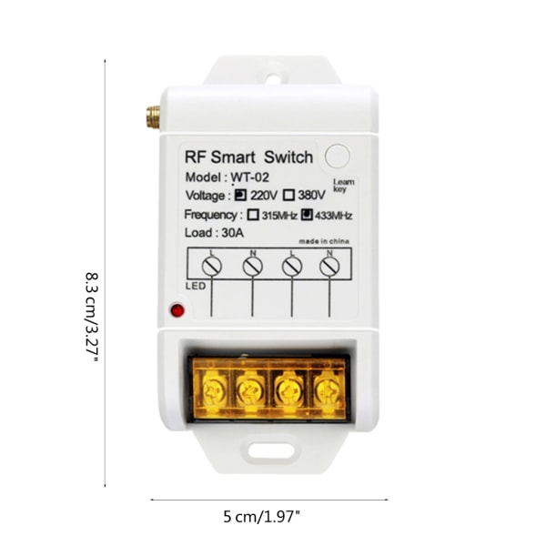 Mångsidig trådlös fjärrkontroll 220V 12V-48V RF intelligenta omkopplare Stark signal 433mhz - DC