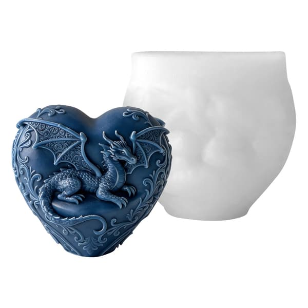 Hjerteflyvende Drageform Silikone Lysform Ornament Dekoration Forme