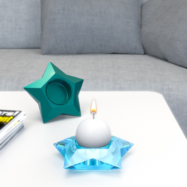 Värmeljusljushållare Form 3D Rhombus Stjärnform Mould Epoxihartsgjutform för gör-det-själv-hantverk Bröllopsfest Heminredning