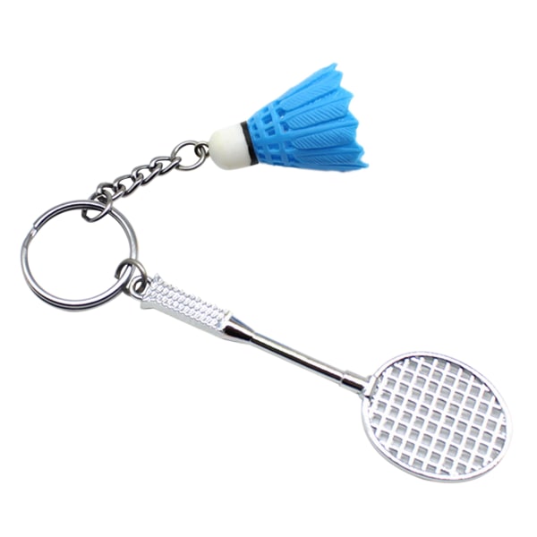 Nyckelring Mini Badminton Bat hänge Nyckelring för kreativa smycken Badminton för K Blue