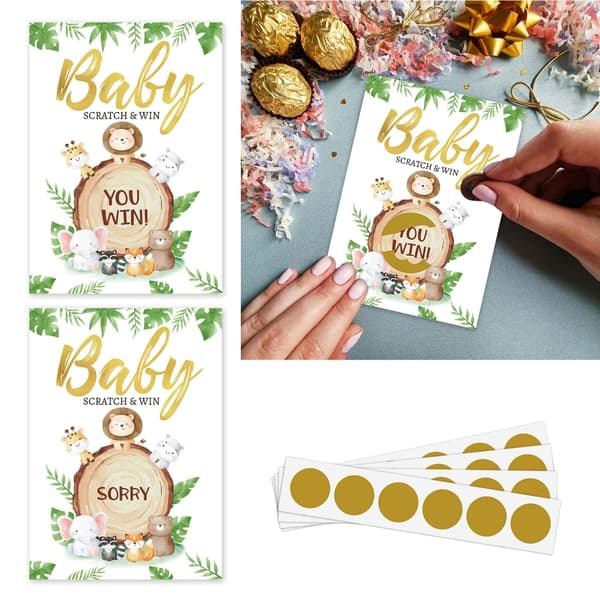 24 st Baby Shower Skraplotter Stilfulla Festunderhållningstillbehör