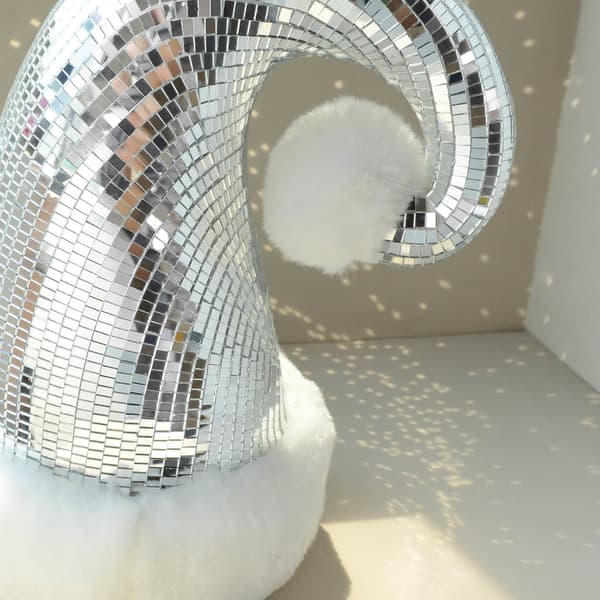 Disco Julhatt Glittrande Disco Tomtehatt för Julgransdekoration