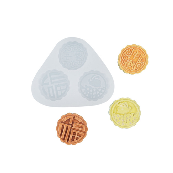 Mooncake Silikonform DIY Håndlaget krystallepoksyharpiksformer Sjokoladeverktøy