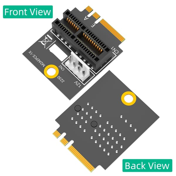 M.2 Key A+E Key Interface til PCIE 1X Slot Adapterkort 4PIN Strømkabel
