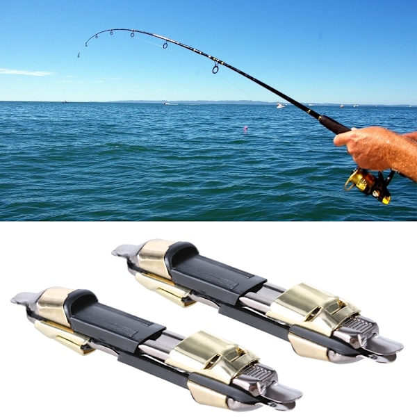 2 stk/pakke fiskestang hjulholder rustfritt stål fiskestang hjul sete stang klips