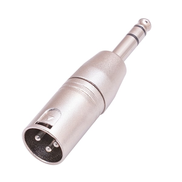 6,35 mm 1/4 tommer TRS til XLR-lydadapter, hann-til-hann-lydkontakt for mikrofon/mikser/hodetelefonforsterker