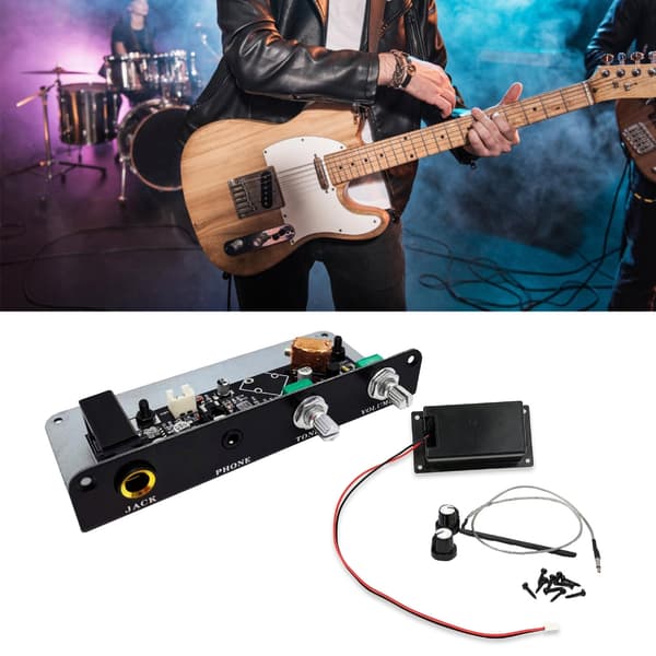 Gitar Equalizer Pickup med Tone Volumkontrollknapp Gitartilbehør