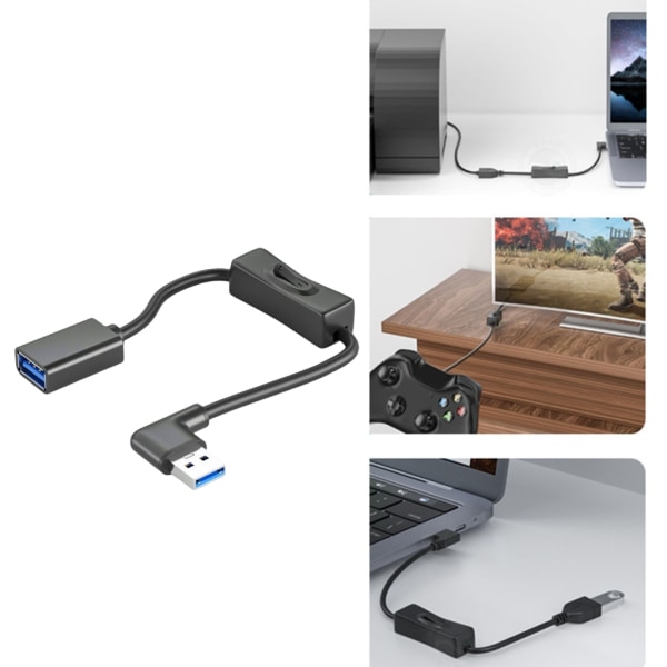 Flexibel USB3.0 dataöverförings- och laddningskabel med ON OFF-brytare Snabbhastighet USB3.0-sladd för skrivare, tangentbord, mus 2m