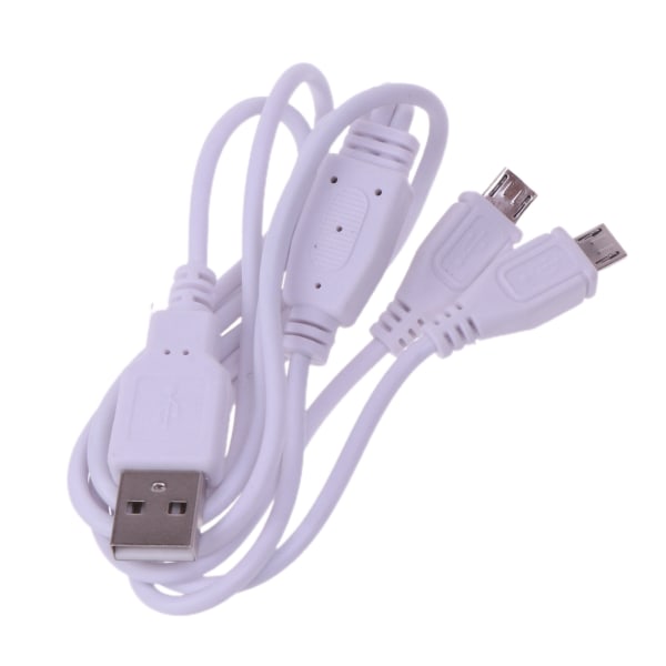 USB til Dual Micro USB 2-i-1 Y-splitterkabel Højhastighedsopladningskabel