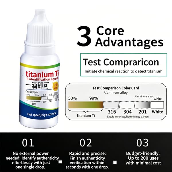 Hurtigreagerende Titanium Identifikationsdetektor til Metal Analyse 12ml