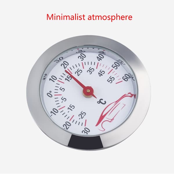 Mini Termometer 43mm Rund Temperaturmåler -30 til 60℃ Temp Måler Indikator