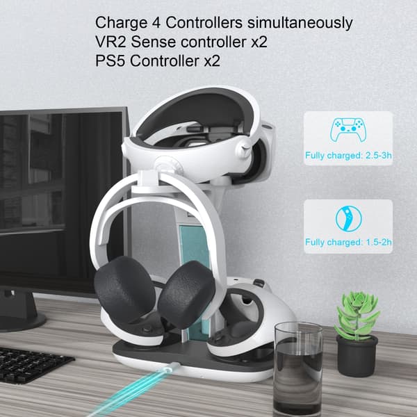 Opladningsstation til PS VR2/ Controller Display Headset Opbevaringsstativer