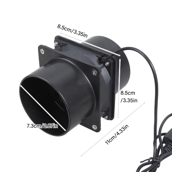 Støjsvag 8025 USB-blæser 75 mm kanalforbindelse 3 hastighedsindstillinger Vedligeholdelsesfri